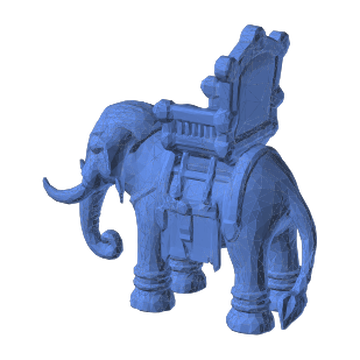 Elephant by Hunyuan3D-2 (shape only)